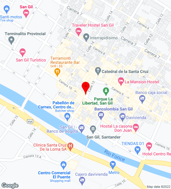 Mapa da localização