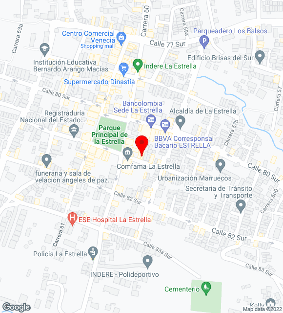 Mapa da localização
